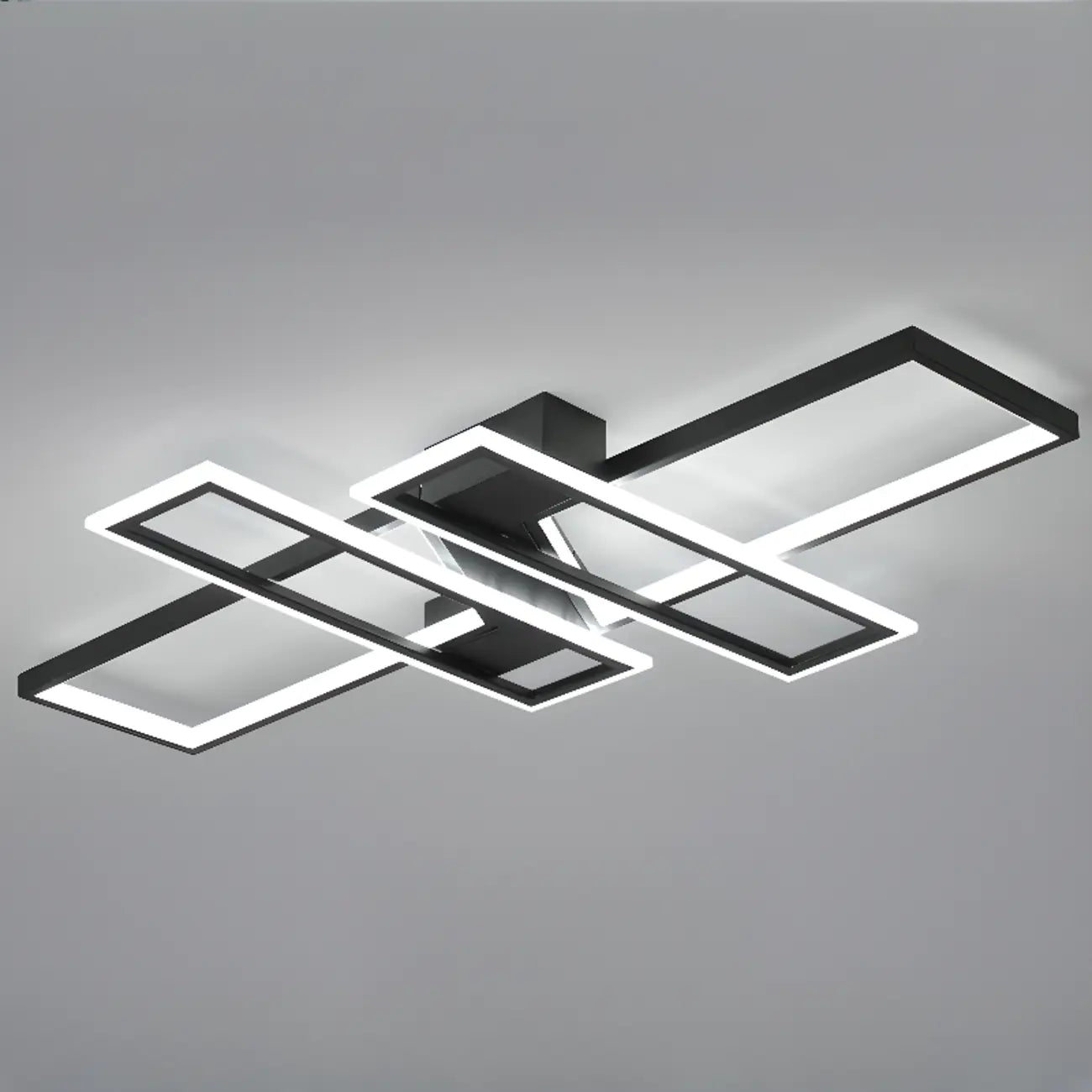 4-Light Modern LED Semi Flush Ceiling Light for Living Room