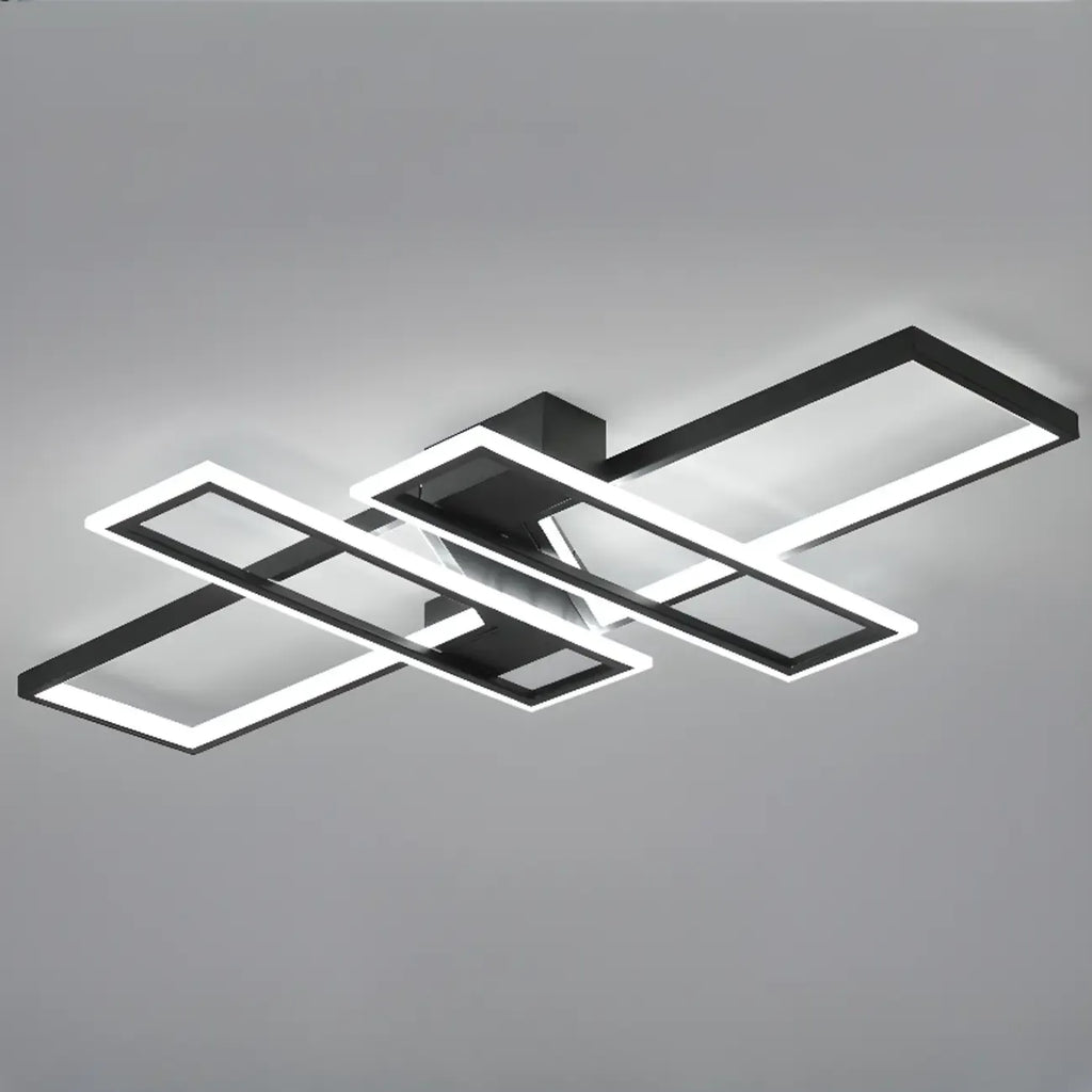4-Light Modern LED Semi Flush Ceiling Light for Living Room