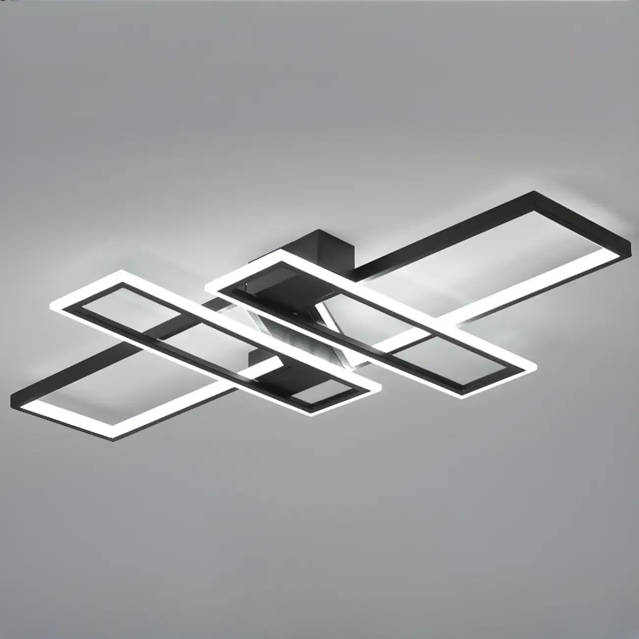 4-Light Modern LED Semi Flush Ceiling Light for Living Room