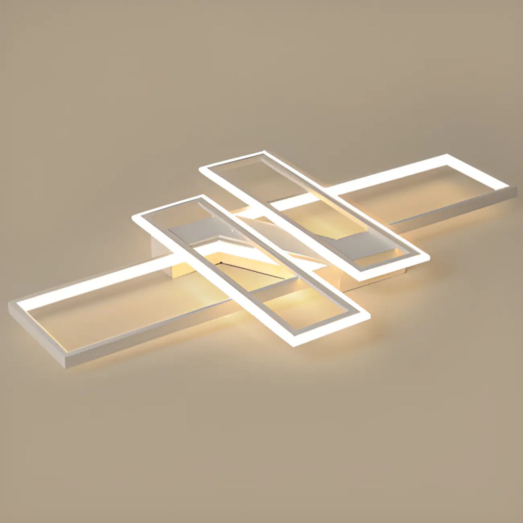 4-Light Modern LED Semi Flush Ceiling Light for Living Room