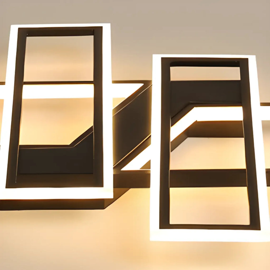 4-Light Modern LED Semi Flush Ceiling Light for Living Room