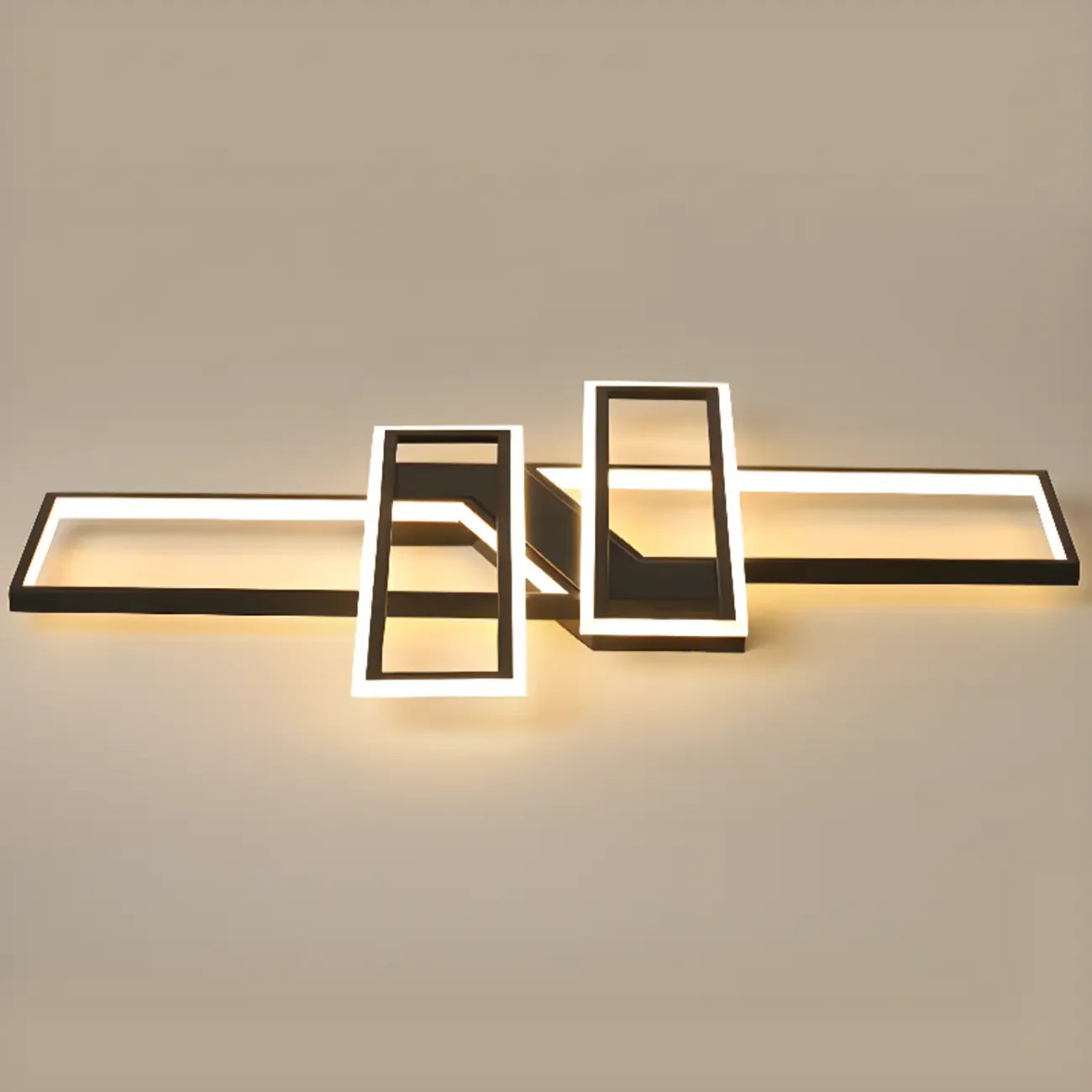 4-Light Modern LED Semi Flush Ceiling Light for Living Room