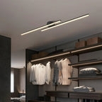 2-Light Linear LED Semi Flush Ceiling Light for Living Room