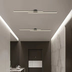 2-Light Linear LED Semi Flush Ceiling Light for Living Room