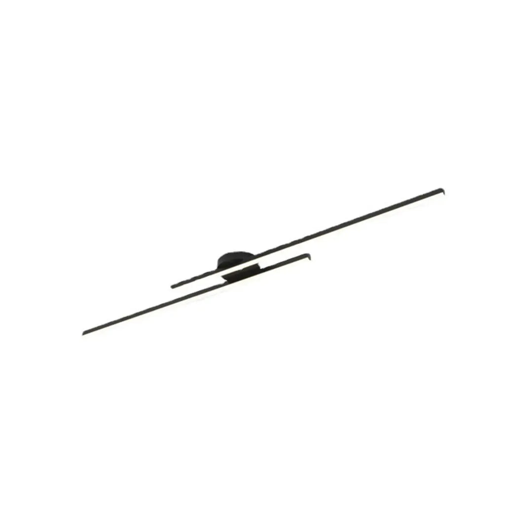 2-Light Linear LED Semi Flush Ceiling Light for Living Room