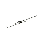 2-Light Linear LED Semi Flush Ceiling Light for Living Room