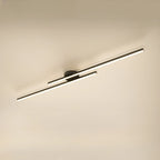 2-Light Linear LED Semi Flush Ceiling Light for Living Room