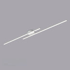 2-Light Linear LED Semi Flush Ceiling Light for Living Room