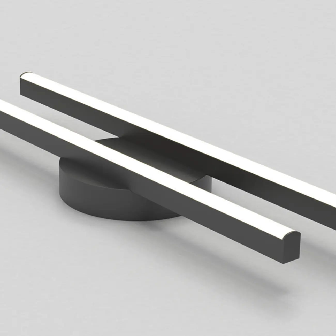 2-Light Linear LED Semi Flush Ceiling Light for Living Room