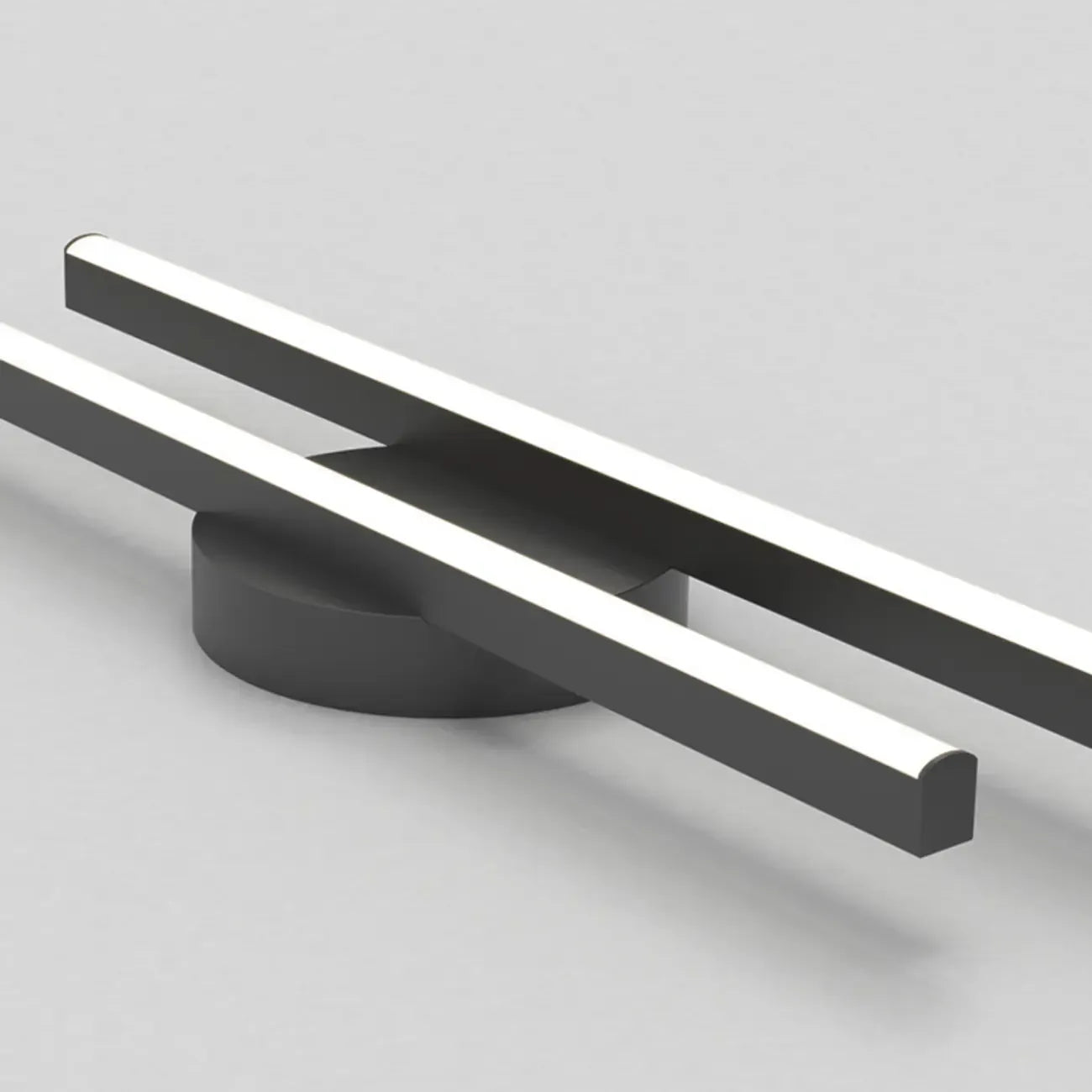 2-Light Linear LED Semi Flush Ceiling Light for Living Room