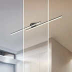 2-Light Linear LED Semi Flush Ceiling Light for Living Room