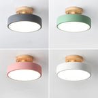 Drum LED Semi-Flush Mount Ceiling Light for Living Room