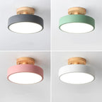 Drum LED Semi-Flush Mount Ceiling Light for Living Room