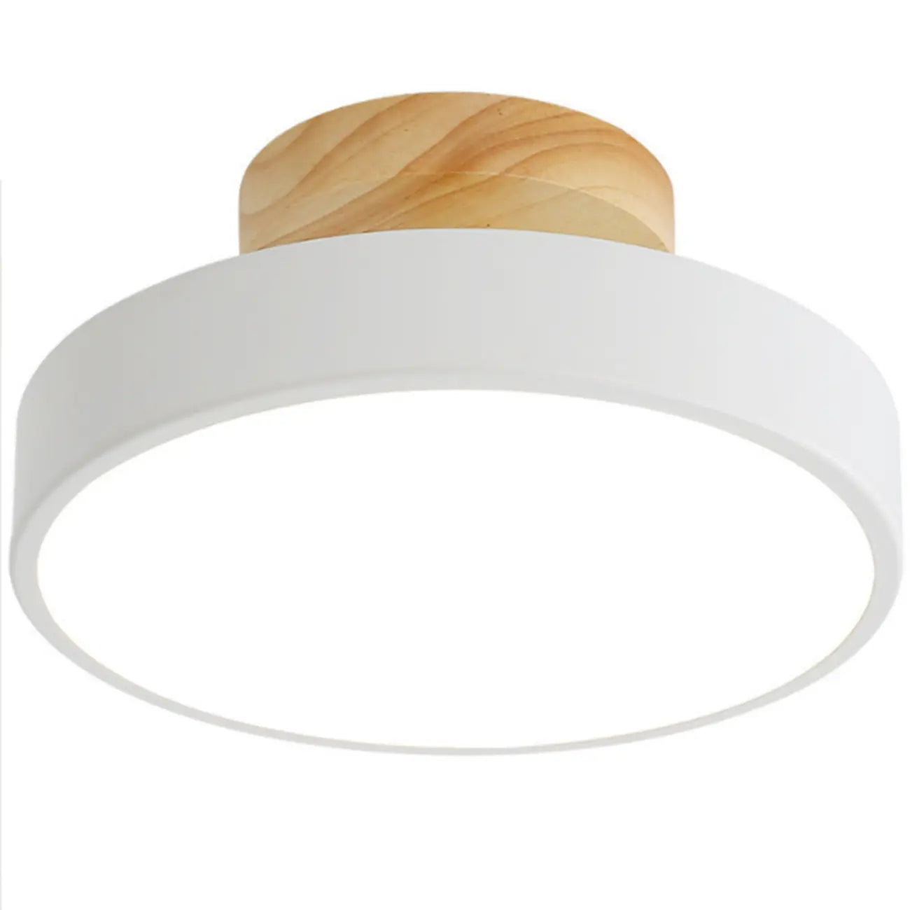 Drum LED Semi-Flush Mount Ceiling Light for Living Room
