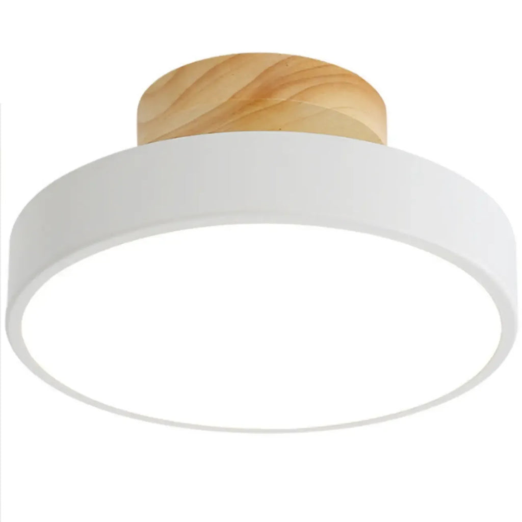 Drum LED Semi-Flush Mount Ceiling Light for Living Room