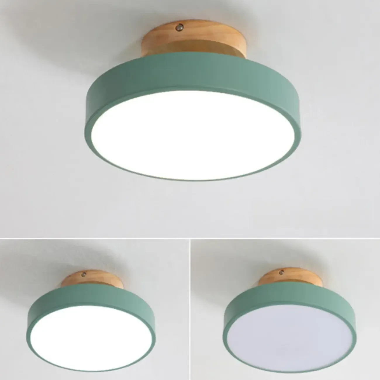 Drum LED Semi-Flush Mount Ceiling Light for Living Room