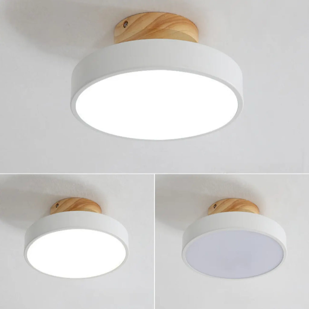 Drum LED Semi-Flush Mount Ceiling Light for Living Room