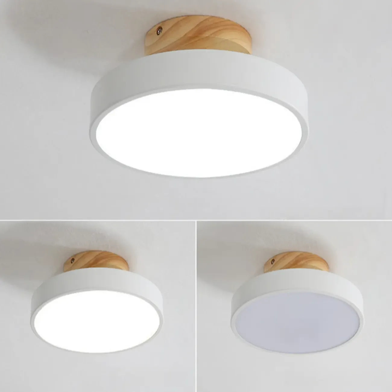 Drum LED Semi-Flush Mount Ceiling Light for Living Room