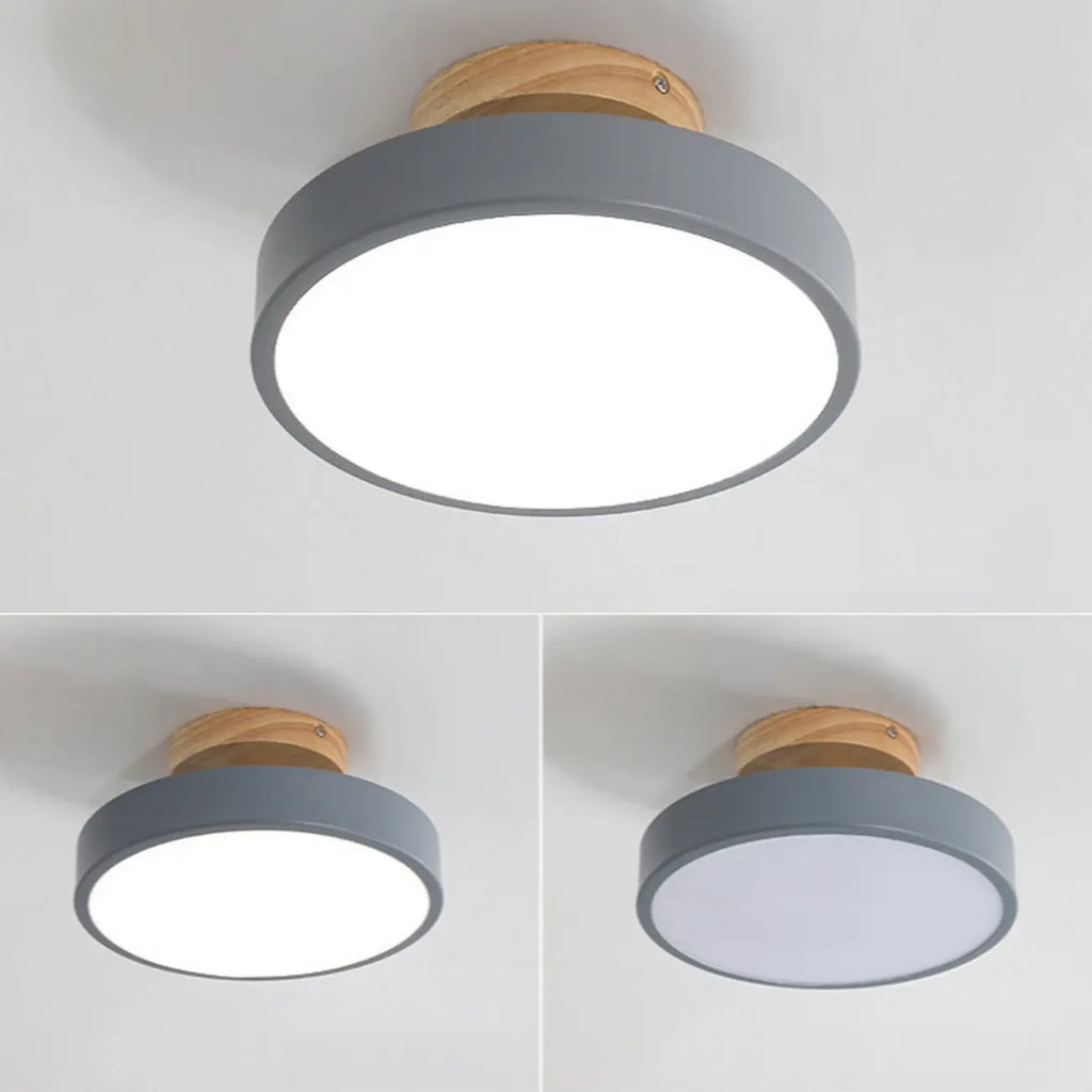 Drum LED Semi-Flush Mount Ceiling Light for Living Room