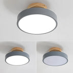 Drum LED Semi-Flush Mount Ceiling Light for Living Room