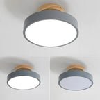 Drum LED Semi-Flush Mount Ceiling Light for Living Room