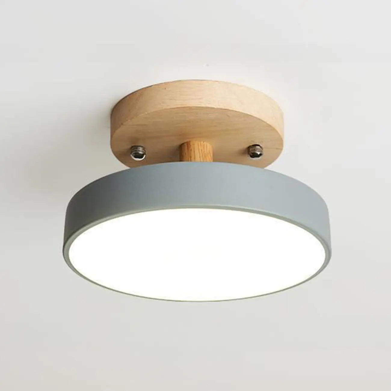 Drum LED Semi-Flush Mount Ceiling Light for Living Room