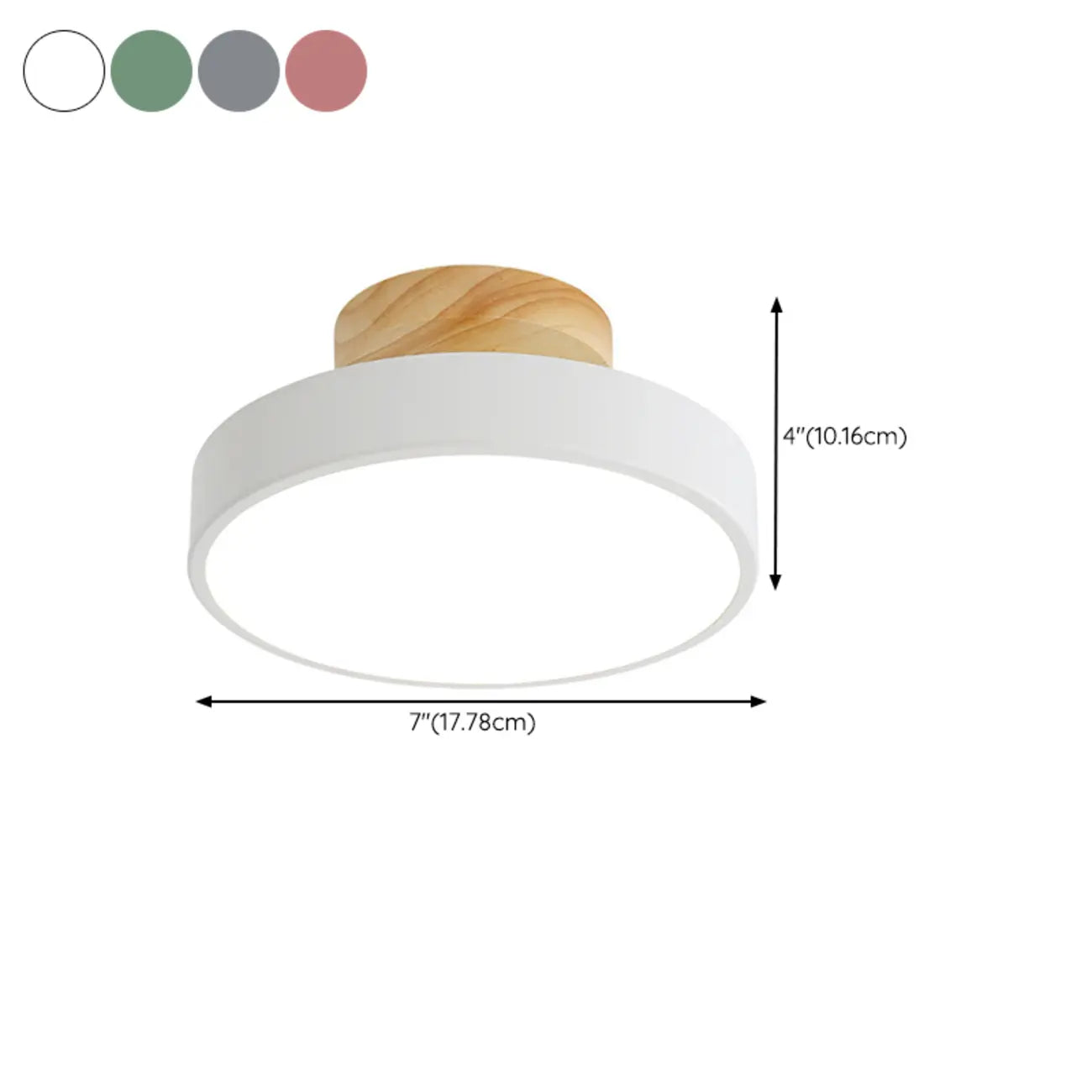 Drum LED Semi-Flush Mount Ceiling Light for Living Room