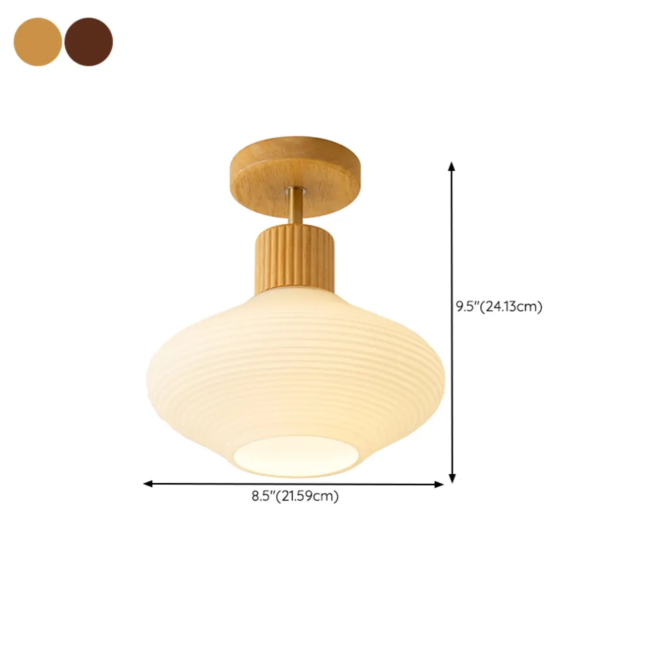 5 to 9 Inch Modern Semi Flush Ceiling Light for Living Room