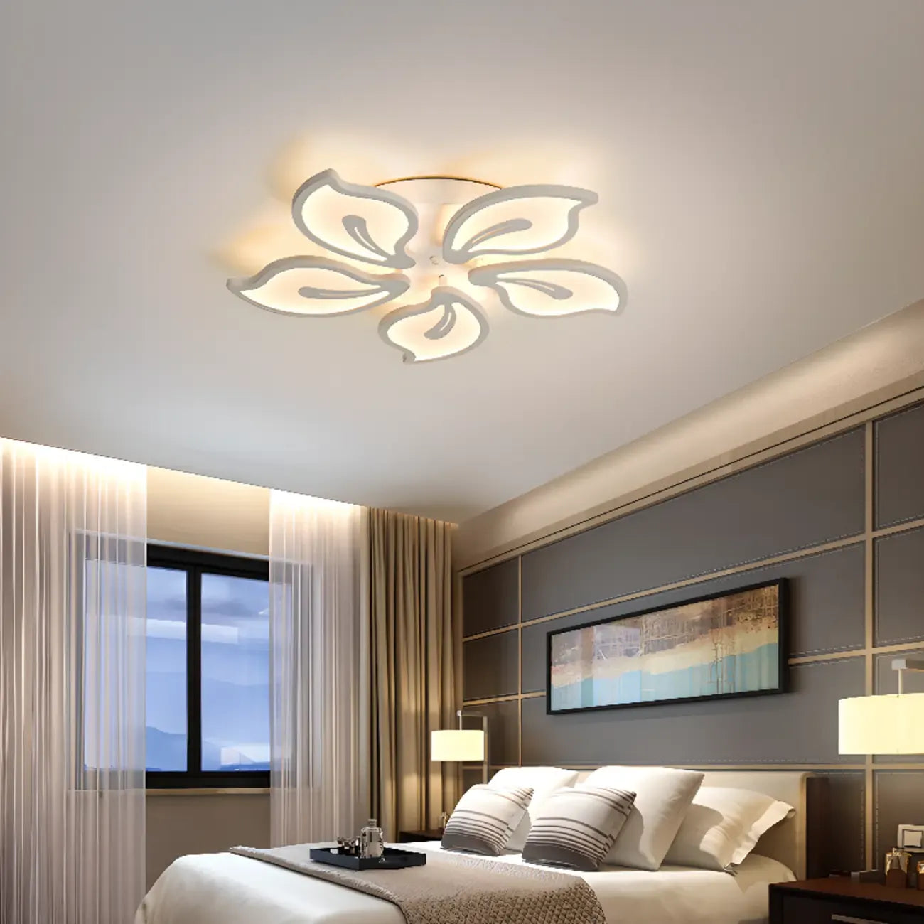 Elegant Flush Mount LED Ceiling Light for Indoor Use