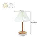 Natural Wood Table Lamp Plug In Electric LED for Bedroom