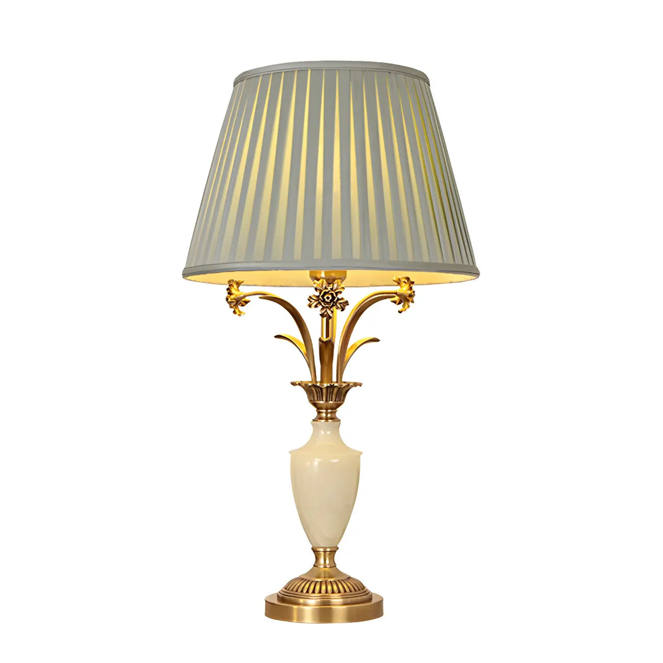 Green Elegant Metal Table Lamp Remote Control for Living Room
