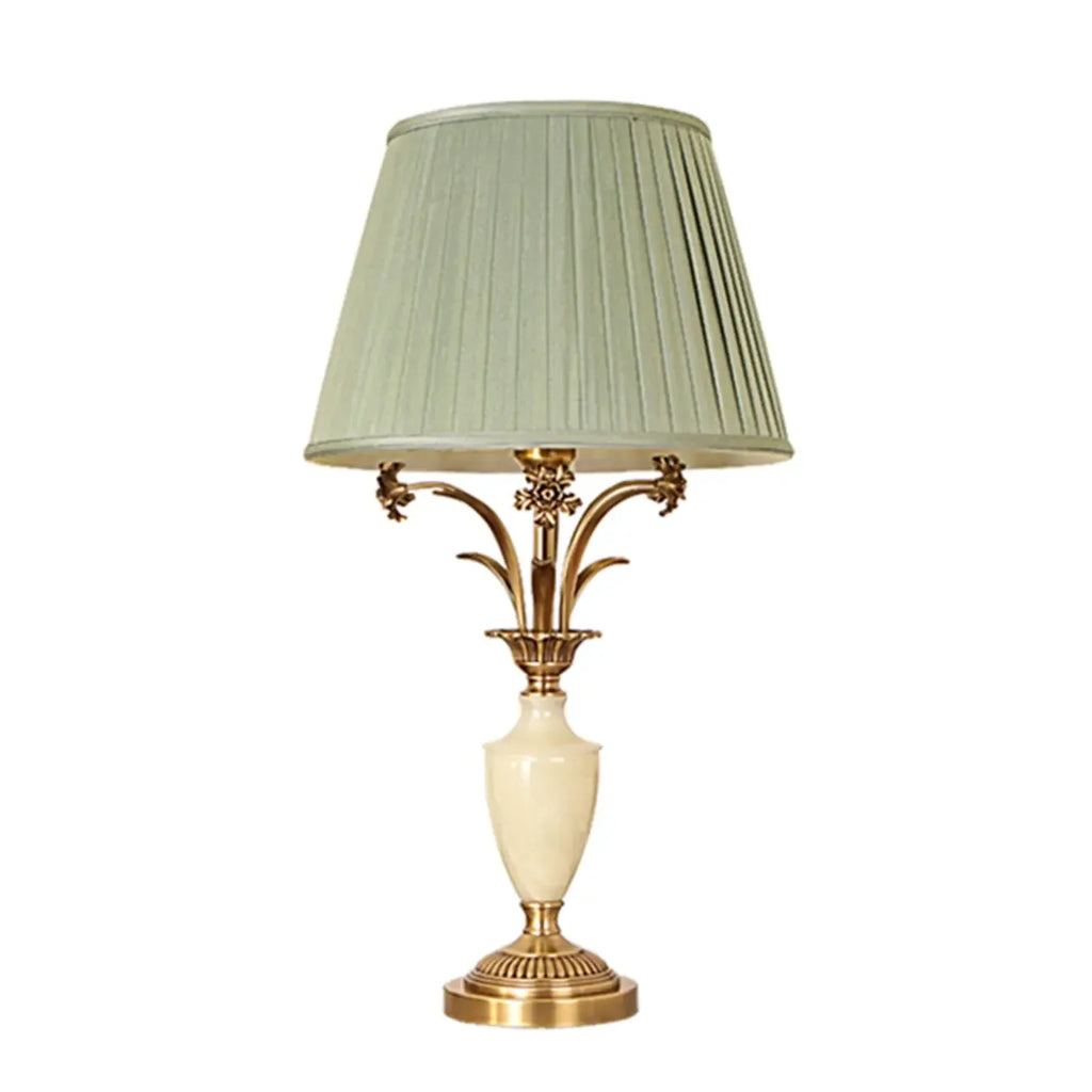 Green Elegant Metal Table Lamp Remote Control for Living Room
