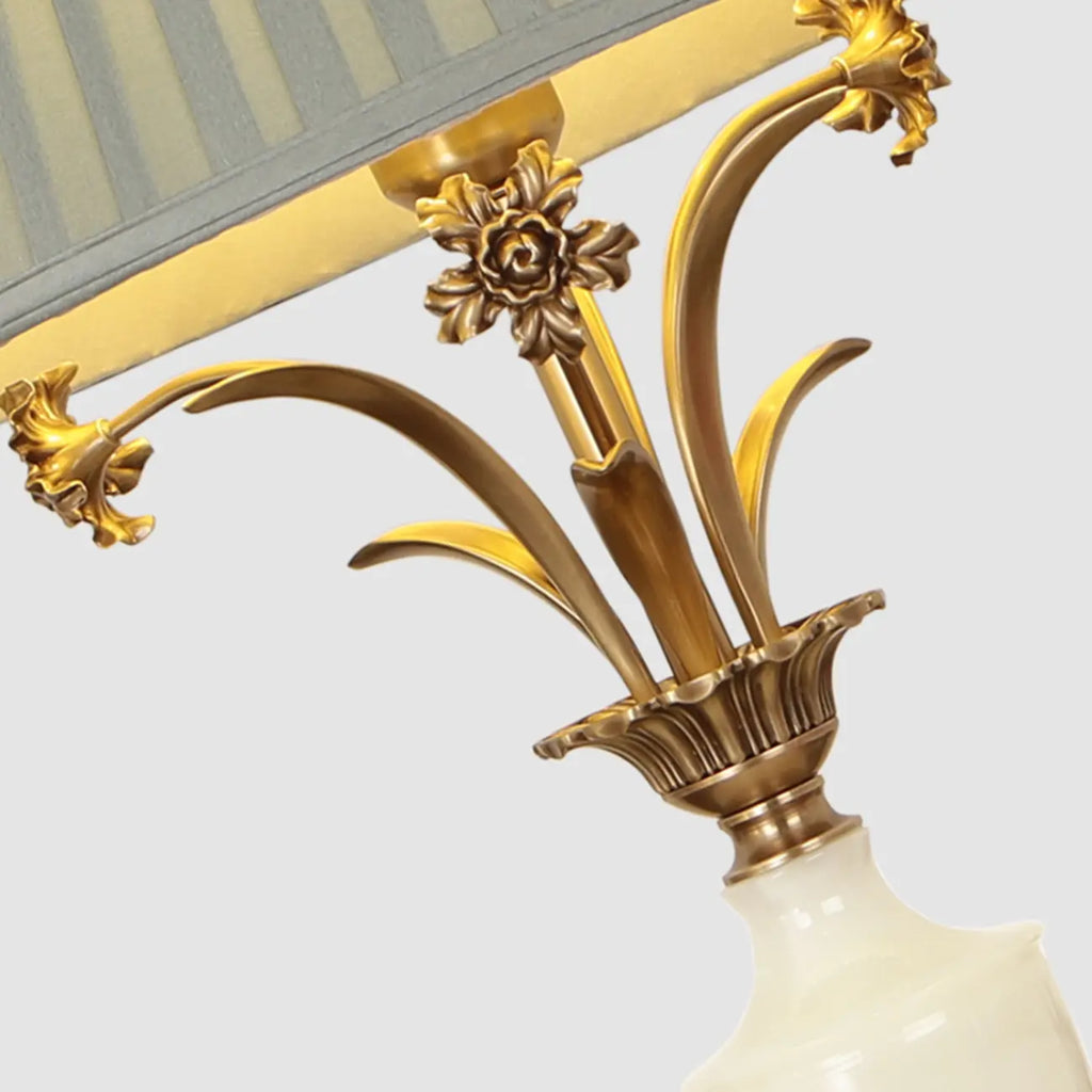 Green Elegant Metal Table Lamp Remote Control for Living Room