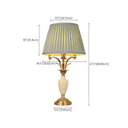 Green Elegant Metal Table Lamp Remote Control for Living Room