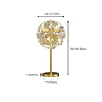 Glamorous Globe Crystal Table Lamp Gold Metal for Living Room