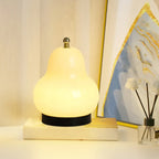 Cute Glass Pear Shape Bedside Lamp Direct Wired Electric