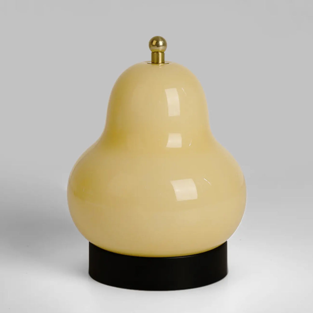 Cute Glass Pear Shape Bedside Lamp Direct Wired Electric
