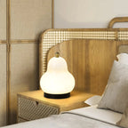 Cute Glass Pear Shape Bedside Lamp Direct Wired Electric