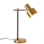 Gold Geometric Table Lamp Plug In Electric for Living Room