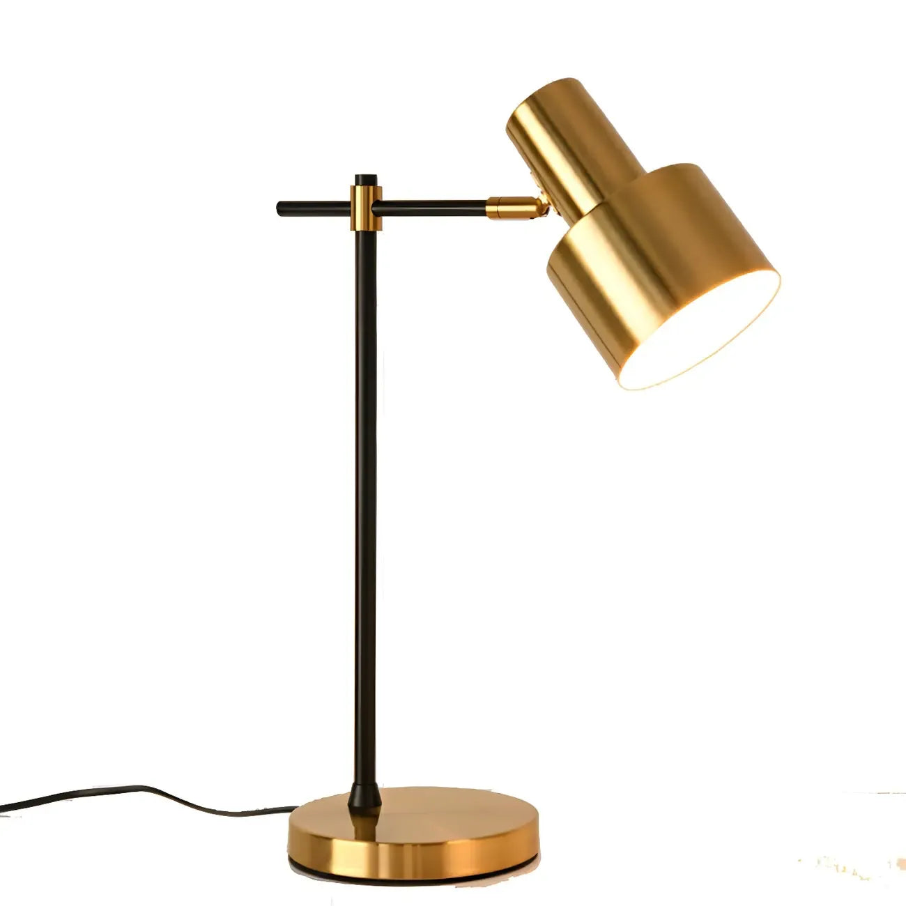 Gold Geometric Table Lamp Plug In Electric for Living Room