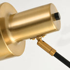 Gold Geometric Table Lamp Plug In Electric for Living Room