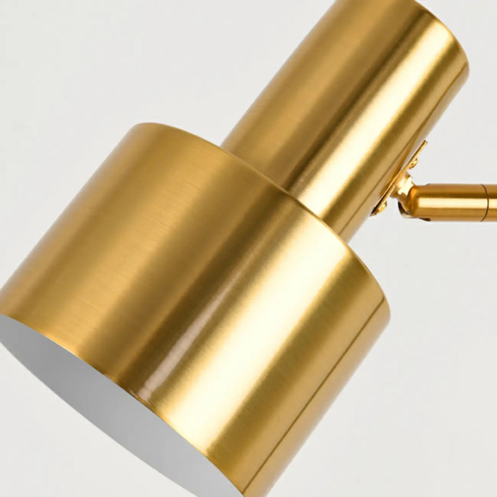 Gold Geometric Table Lamp Plug In Electric for Living Room