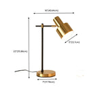 Gold Geometric Table Lamp Plug In Electric for Living Room