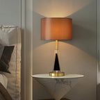 Modern Barrel Shade Gold Metal Table Lamp