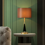 Modern Barrel Shade Gold Metal Table Lamp