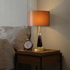 Modern Barrel Shade Gold Metal Table Lamp