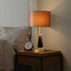 Modern Barrel Shade Gold Metal Table Lamp