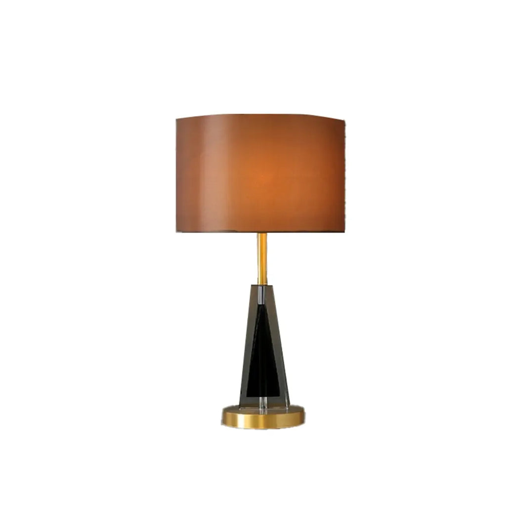 Modern Barrel Shade Gold Metal Table Lamp