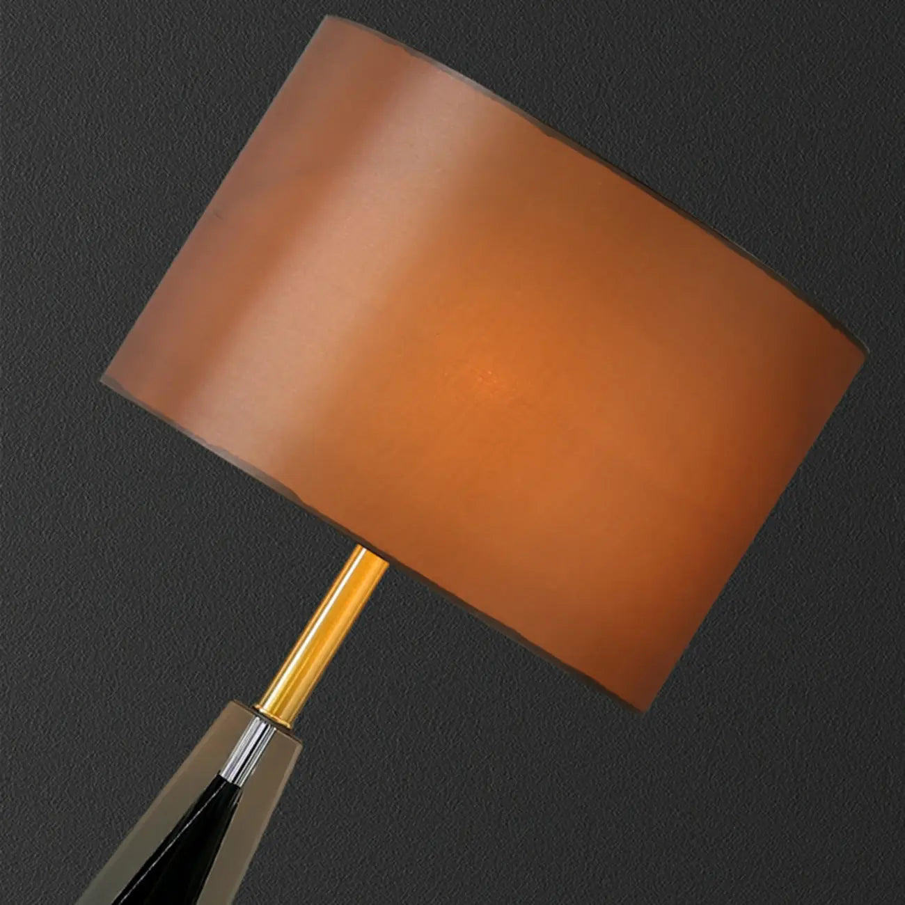 Modern Barrel Shade Gold Metal Table Lamp