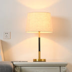 Modern Geometric Gold Table Lamp for Living Room